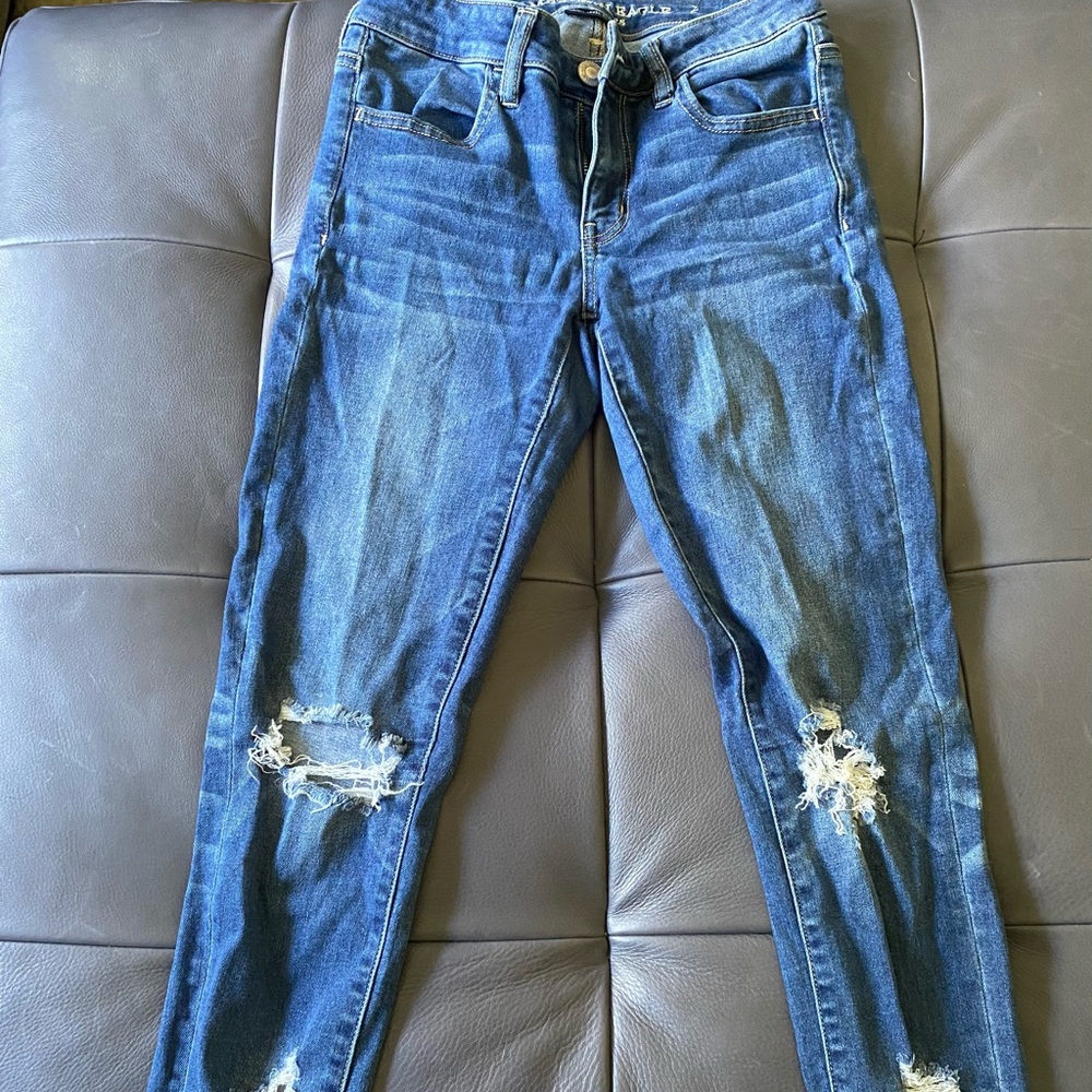 American Eagle ripped jeans